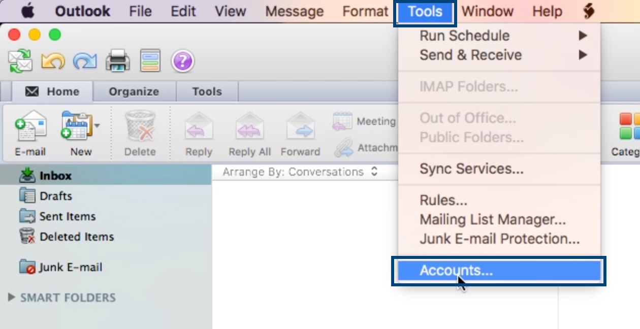 add email to outlook for mac